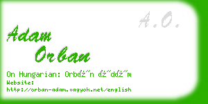 adam orban business card